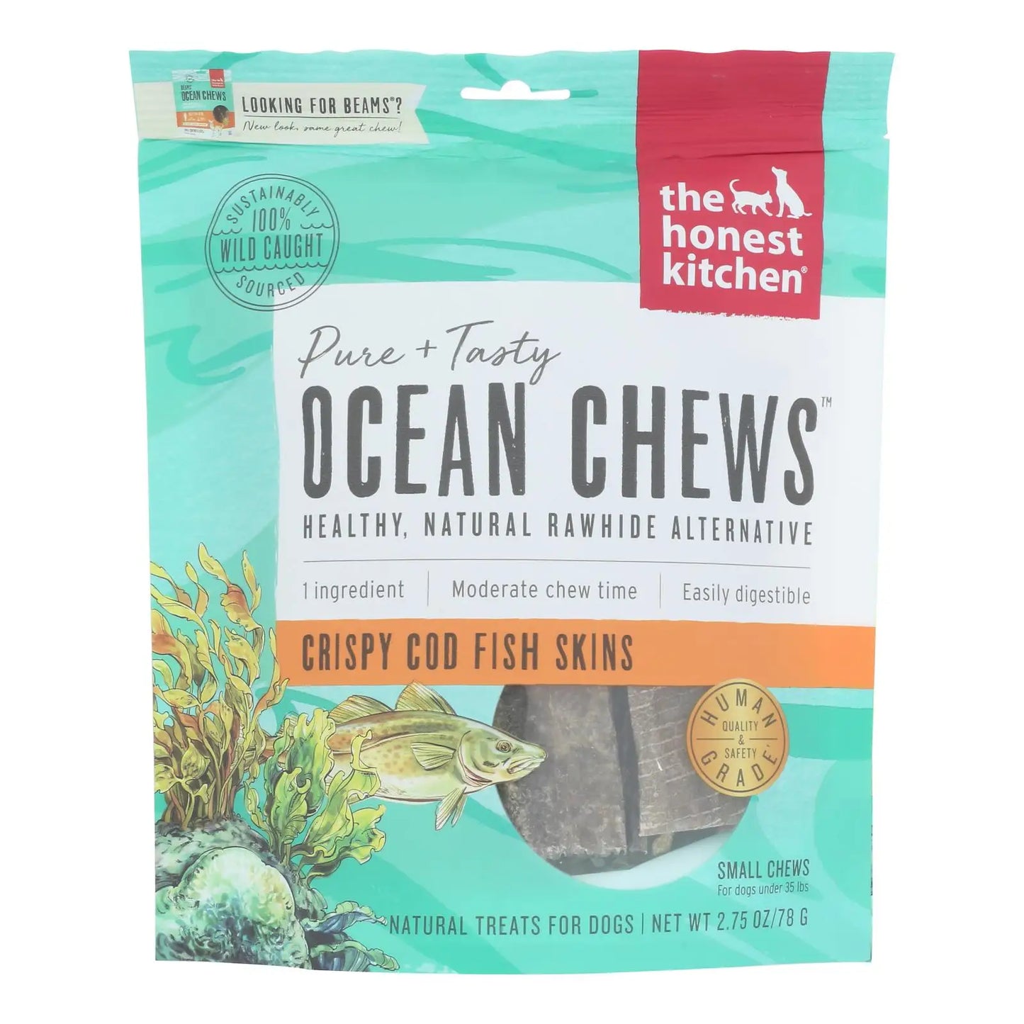 UD2 the Honest Kitchen Small Dog Treats Case of 6-2.75 oz Ocean Chew with Beef and Chicken Taste High in Protein Pet Snack