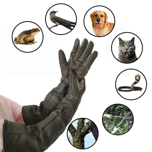 New Pet Gloves Leather Antigrasping Anti Bite Protective Gloves For Cat Dog Gardening Work Gloves Pets Training Feeding Gloves
