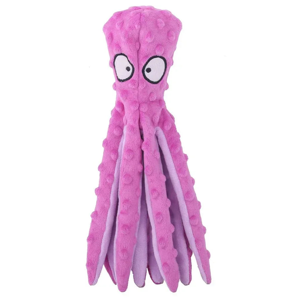 Dog Vocal Toys Octopus Non-stuffed Soft Plush Toy Puppy Educational Teething Chew Toys Durable Pet Supplies