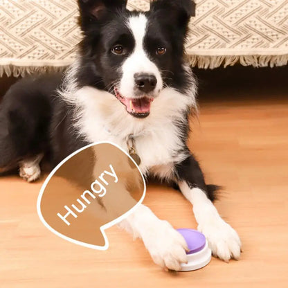 Pet Toy for Cats Dogs Pet Toy with Sound Dog Training Voice Recording Button Pet Communication Buzzer Second Playback for Cats