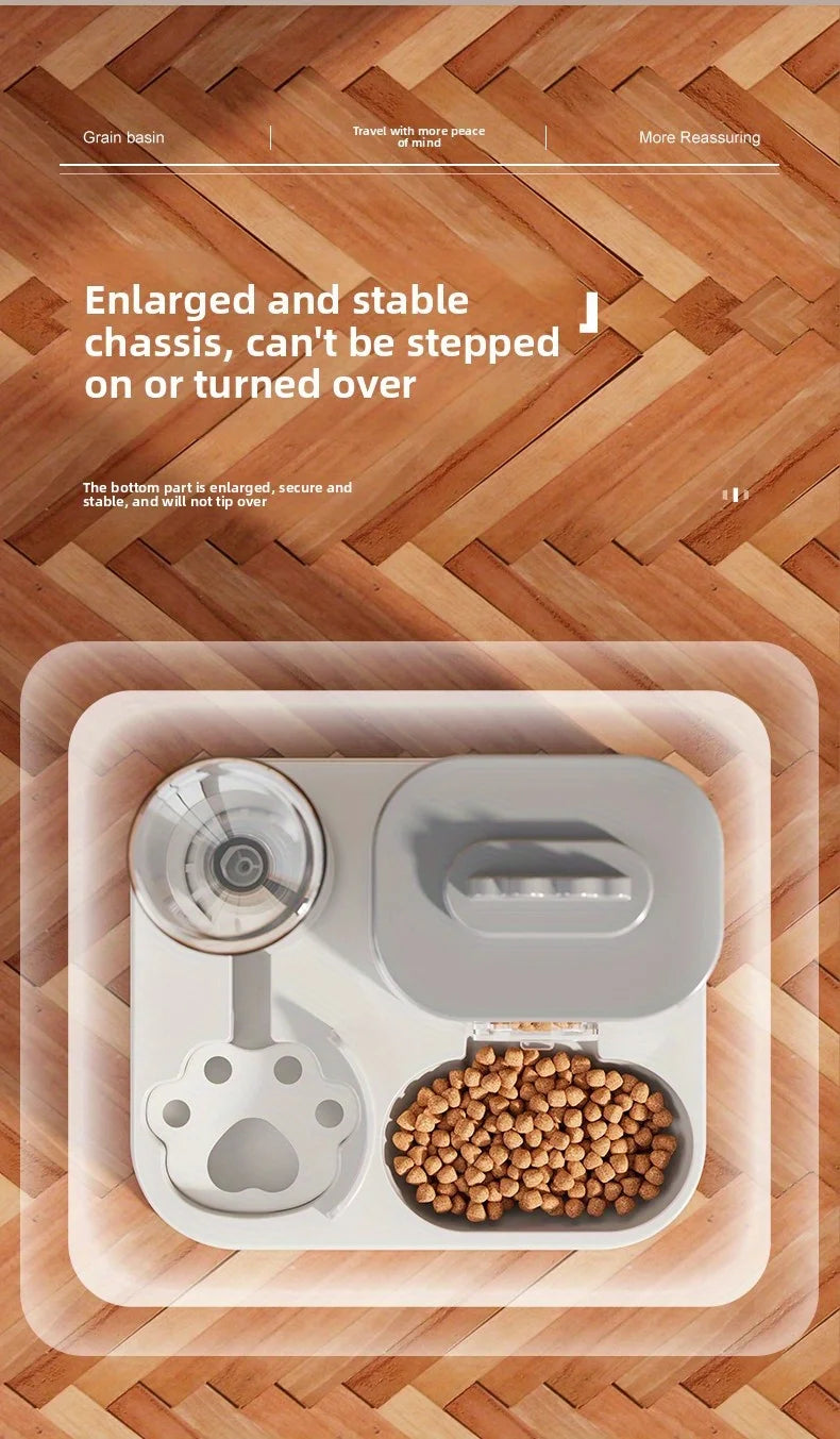 Large Capacity Pet Automatic Feeders and Water Dispensers, Suitable for Cats and Dogs.