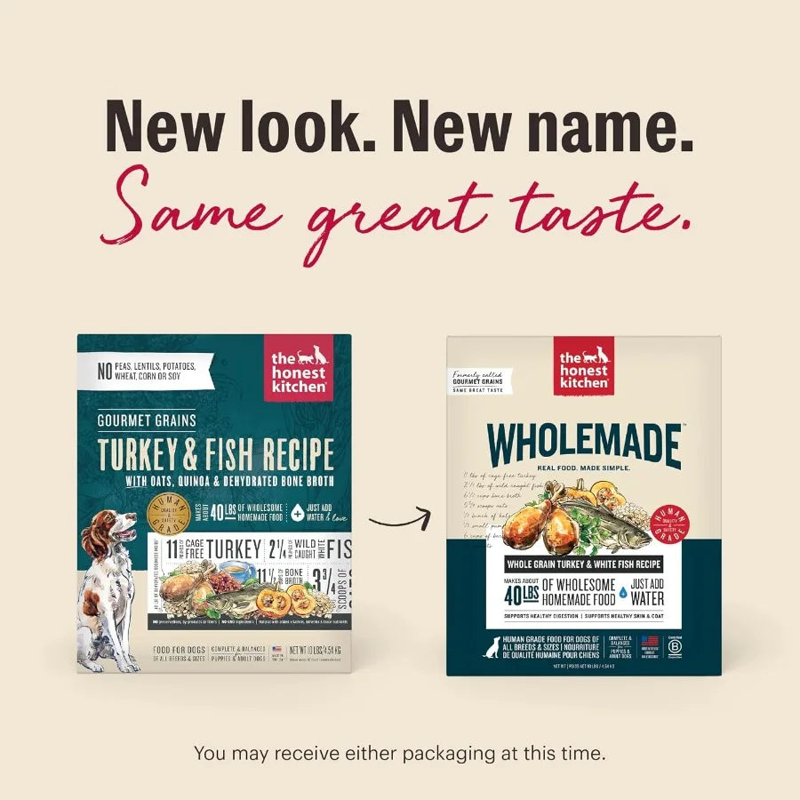 Wholemade Whole Grain Turkey White Fish Dog Food 10 lb Box
