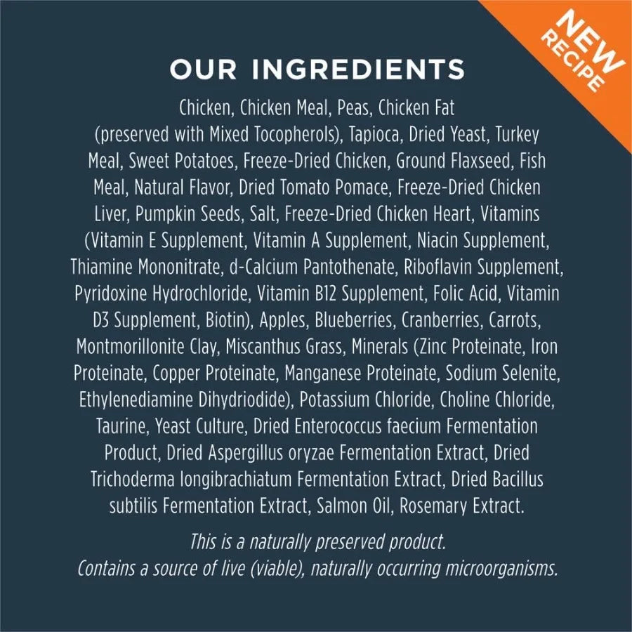 Raw Boost Natural Dry Dog Food with Freeze Dried Pieces High Protein Grain Free Recipe - Real Chicken 10 lb. Bag