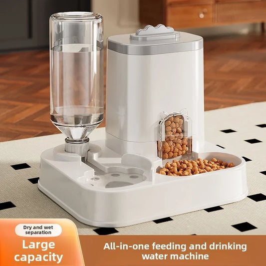 Large Capacity Pet Automatic Feeders and Water Dispensers, Suitable for Cats and Dogs.