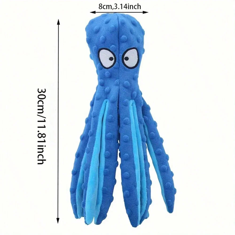 Dog Vocal Toys Octopus Non-stuffed Soft Plush Toy Puppy Educational Teething Chew Toys Durable Pet Supplies