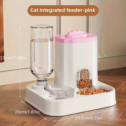 Large Capacity Pet Automatic Feeders and Water Dispensers, Suitable for Cats and Dogs.