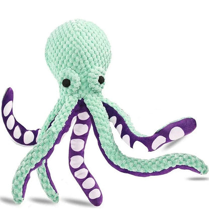 Pet plush octopus toy interactive sound anti-demolition home large and small dog boredom companion dog toy