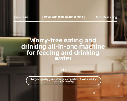 Large Capacity Pet Automatic Feeders and Water Dispensers, Suitable for Cats and Dogs.