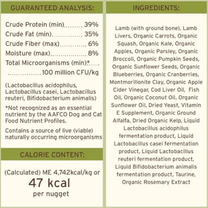 Primal Freeze Dried Raw Dog Food Nuggets Lamb Complete and Balanced Meal Also Use as Topper or Treat Premium Healthy Grain Free