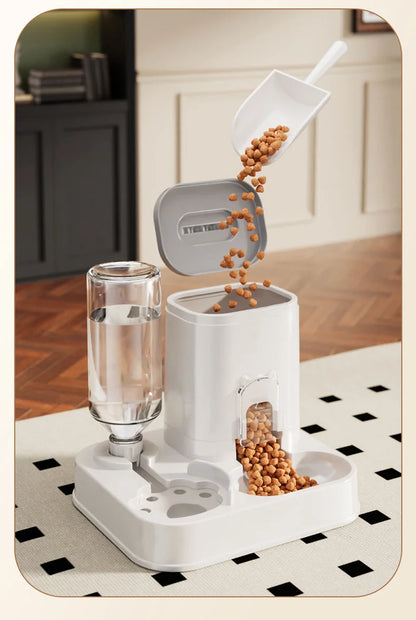Large Capacity Pet Automatic Feeders and Water Dispensers, Suitable for Cats and Dogs.