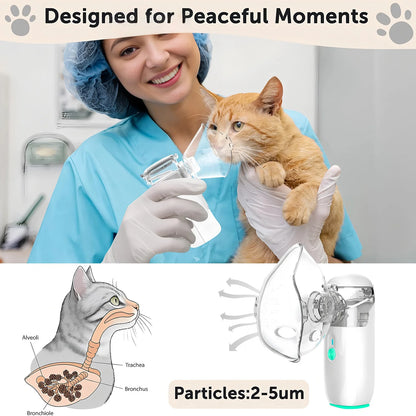 Pet Nebulizer for Cats & Dogs - Electronic Nebulizer for Pet Respiratory Therapy, Easy to Use for Animal Health