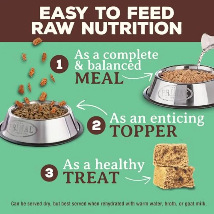 Primal Freeze Dried Dog Food Nuggets Chicken; Complete Balanced Meal Topper or Treat; Premium Healthy Grain Free High Protein R