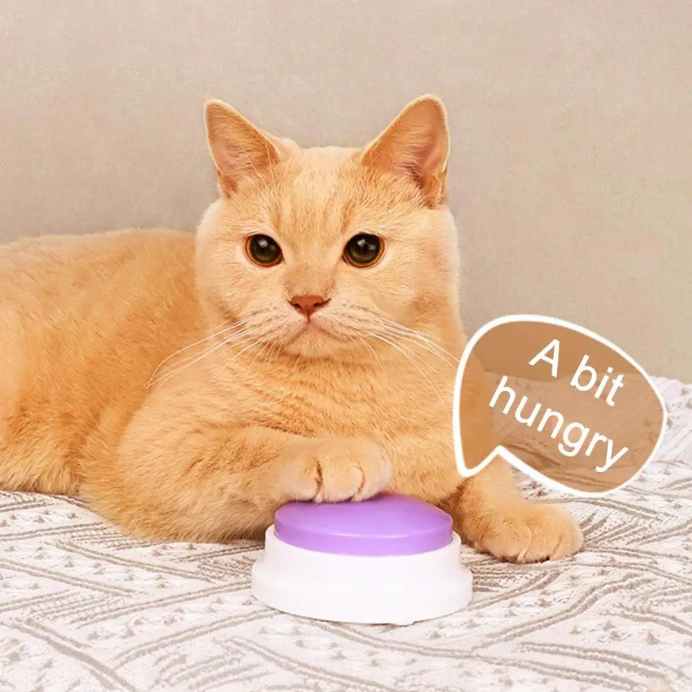 Pet Toy for Cats Dogs Pet Toy with Sound Dog Training Voice Recording Button Pet Communication Buzzer Second Playback for Cats