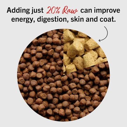 Freeze Dried Raw Meal Mixers Crafted for Puppies Grain Free Protein Rich Perfectly Puppy Beef and Salmon Recipe 18 oz Bag