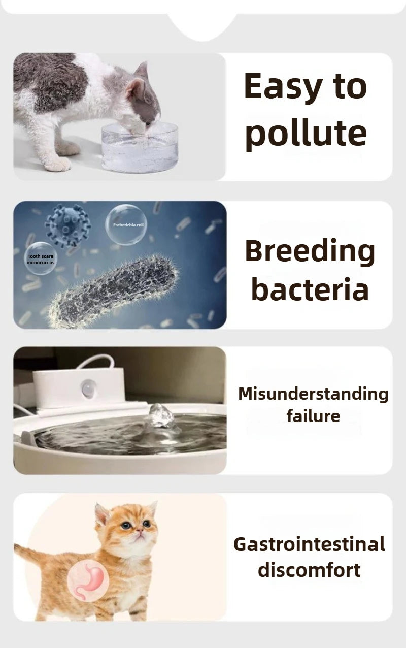 Pet Water Dispenser Cat Intelligent Automatic Live Water Equipment Large Capacity Silent 3 Modes Pet Drinking Water Device