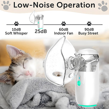 Pet Nebulizer for Cats & Dogs - Electronic Nebulizer for Pet Respiratory Therapy, Easy to Use for Animal Health