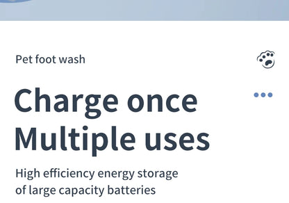 Pet Foot Washing Machine Electric Pet Paw Cleaner Automatic Dog Quick Cleaner Pet Paw Portable Low Noise Waterproof Foot Cup