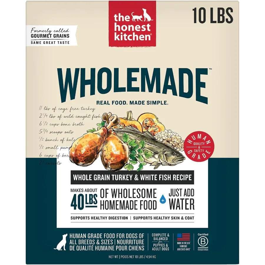 Wholemade Whole Grain Turkey White Fish Dog Food 10 lb Box