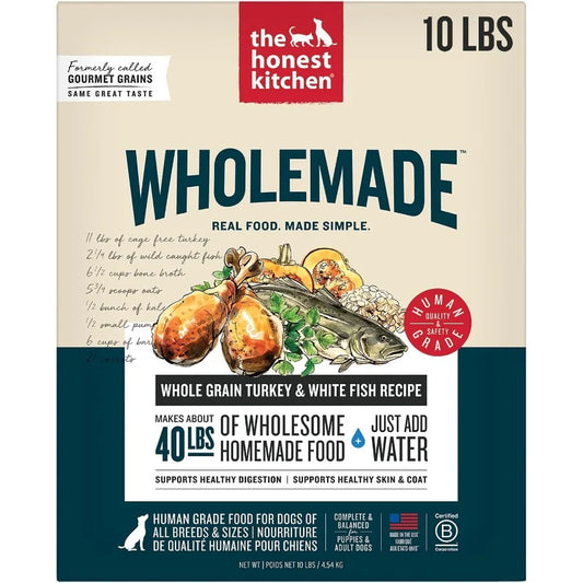 Wholemade Whole Grain Turkey White Fish Dog Food 10 lb Box