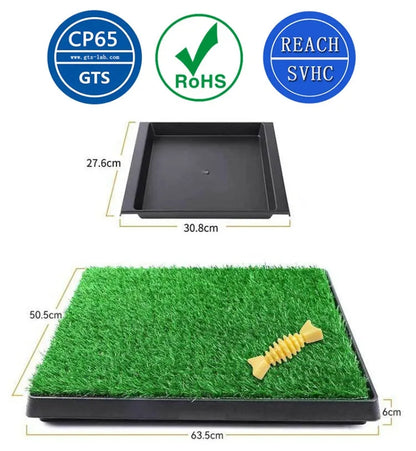 Pet Artificial Grass Urine Pad Dog Training Pee Mat with Drawer Easy Clean Drainage Hole Pet Indoor Outdoor Cleaning Accessories