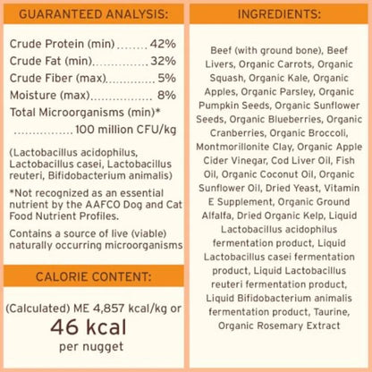 Primal Freeze Dried Raw Dog Food Nuggets Beef Complete and Balanced Meal Also Use as Topper or Treat Premium Healthy Grain Free
