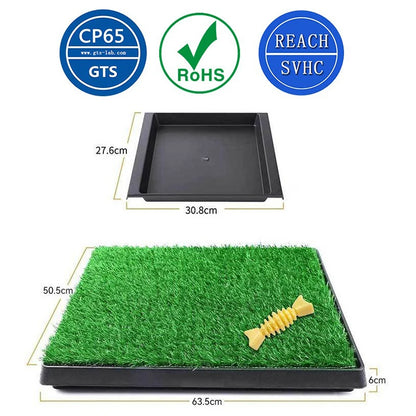 Pet Artificial Grass Urine Pad Dog Training Pee Mat with Drawer Easy Clean Drainage Hole Pet Indoor Outdoor Cleaning Accessories