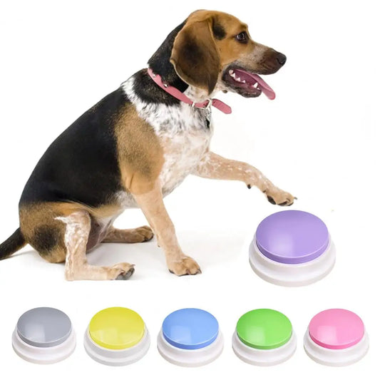 Pet Toy for Cats Dogs Pet Toy with Sound Dog Training Voice Recording Button Pet Communication Buzzer Second Playback for Cats