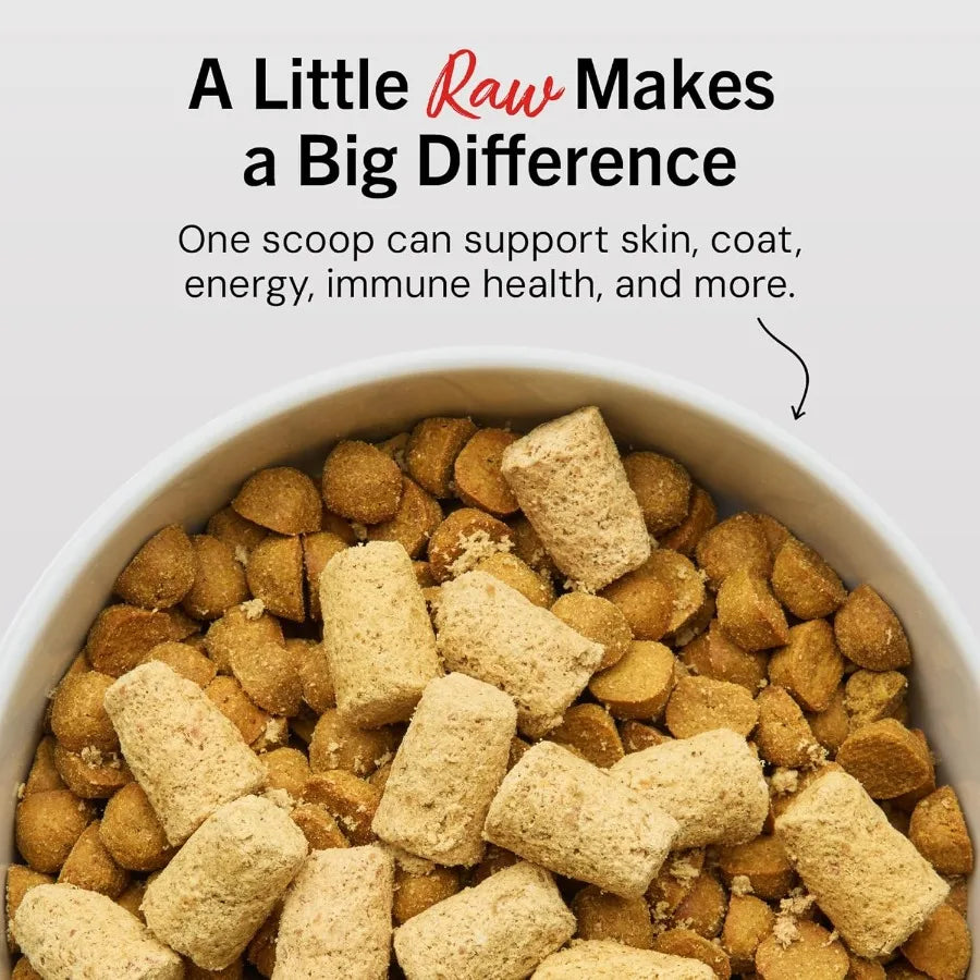 Freeze Dried Raw Meal Mixers Crafted for Puppies Grain Free Protein Rich Perfectly Puppy Beef and Salmon Recipe 18 oz Bag