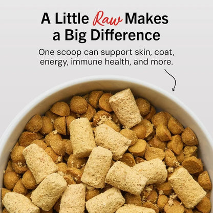 Freeze Dried Raw Meal Mixers Crafted for Puppies Grain Free Protein Rich Perfectly Puppy Beef and Salmon Recipe 18 oz Bag