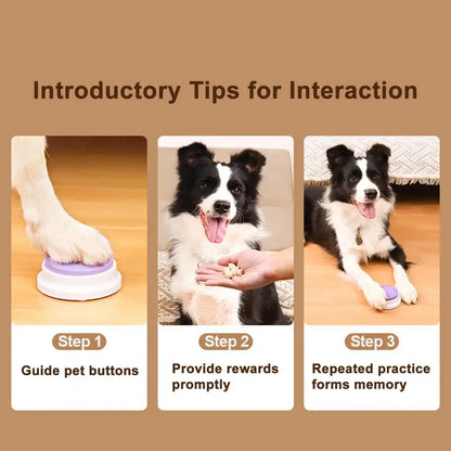 Pet Toy for Cats Dogs Pet Toy with Sound Dog Training Voice Recording Button Pet Communication Buzzer Second Playback for Cats