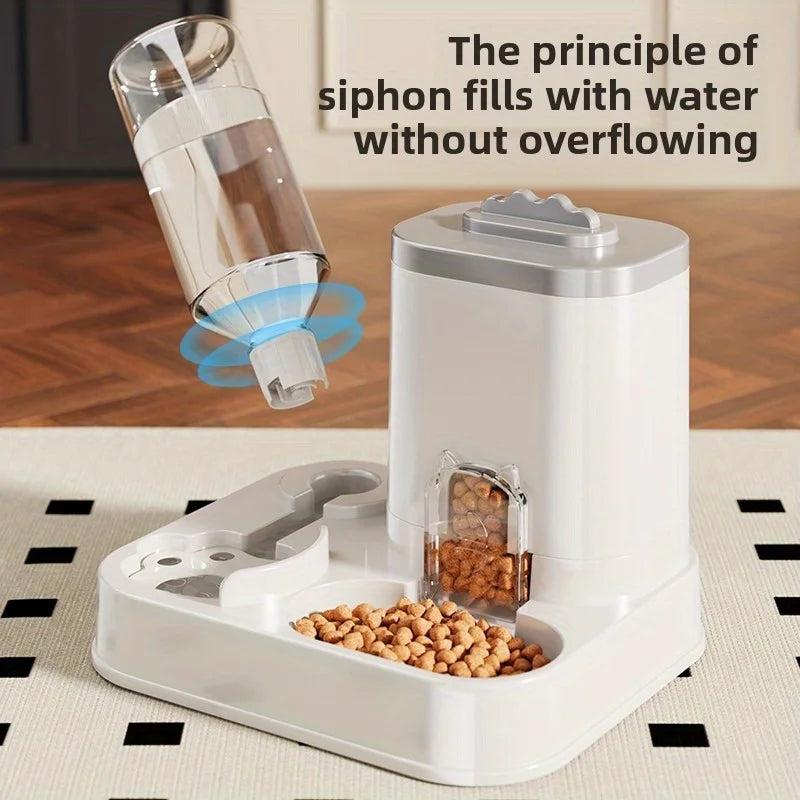 Large Capacity Pet Automatic Feeders and Water Dispensers, Suitable for Cats and Dogs.