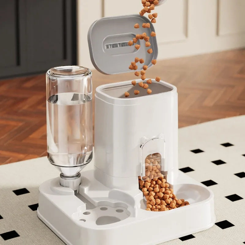Large Capacity Pet Automatic Feeders and Water Dispensers, Suitable for Cats and Dogs.