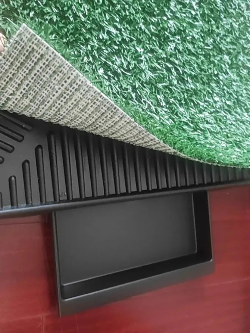 Pet Artificial Grass Urine Pad Dog Training Pee Mat with Drawer Easy Clean Drainage Hole Pet Indoor Outdoor Cleaning Accessories